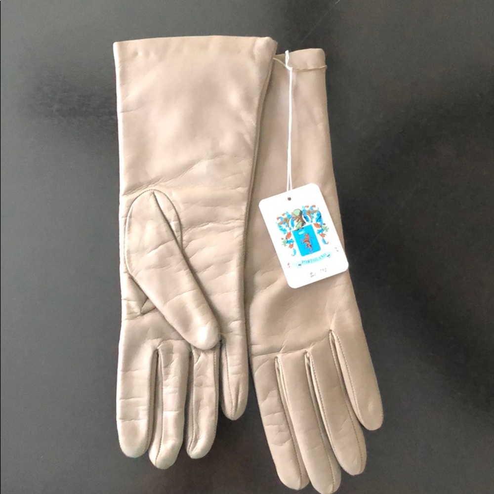 NWT Portolano for JCrew leather/cashmere gloves